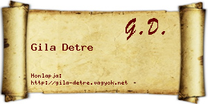 Gila Detre névjegykártya